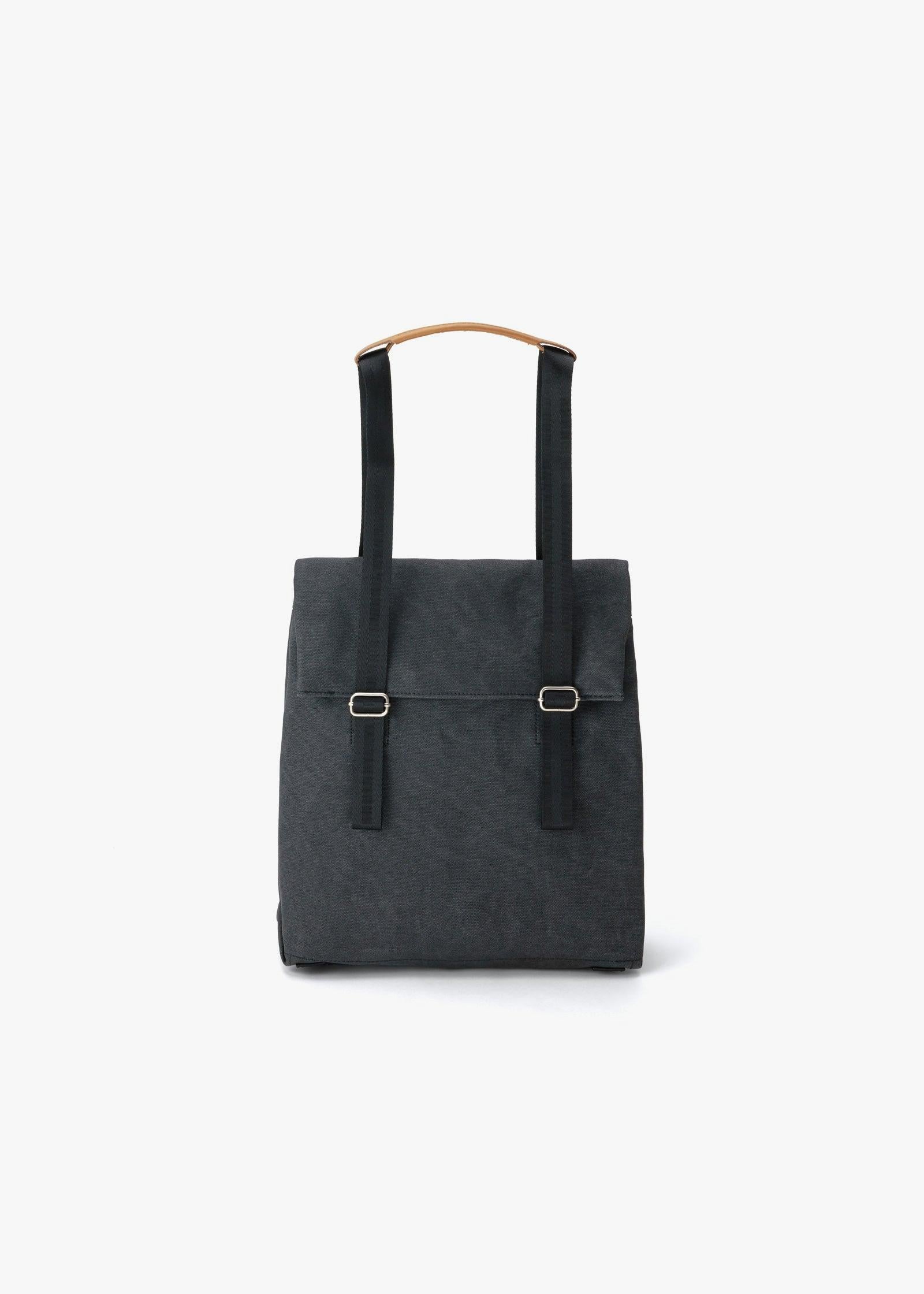 Small Tote – Organic Washed Black - QWSTION