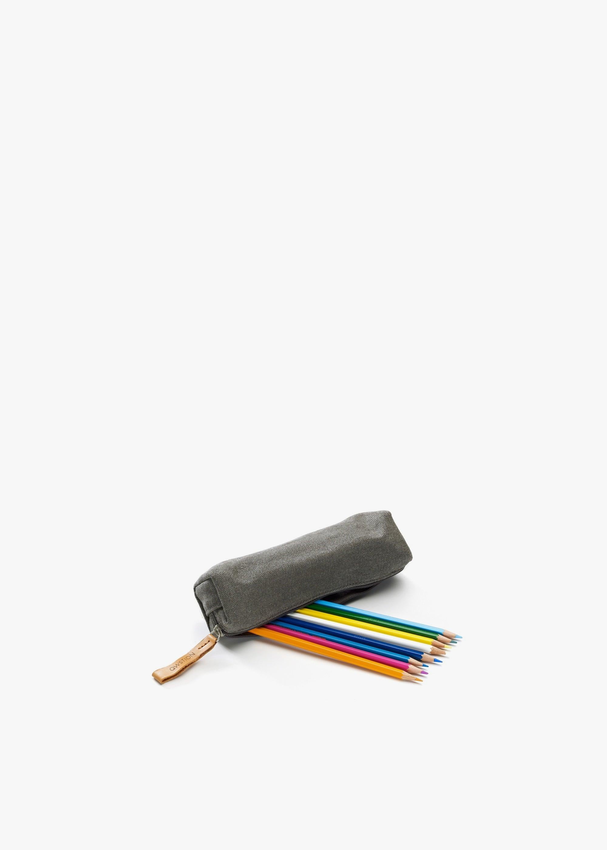 Pencil Pouch – Organic Washed Grey - QWSTION