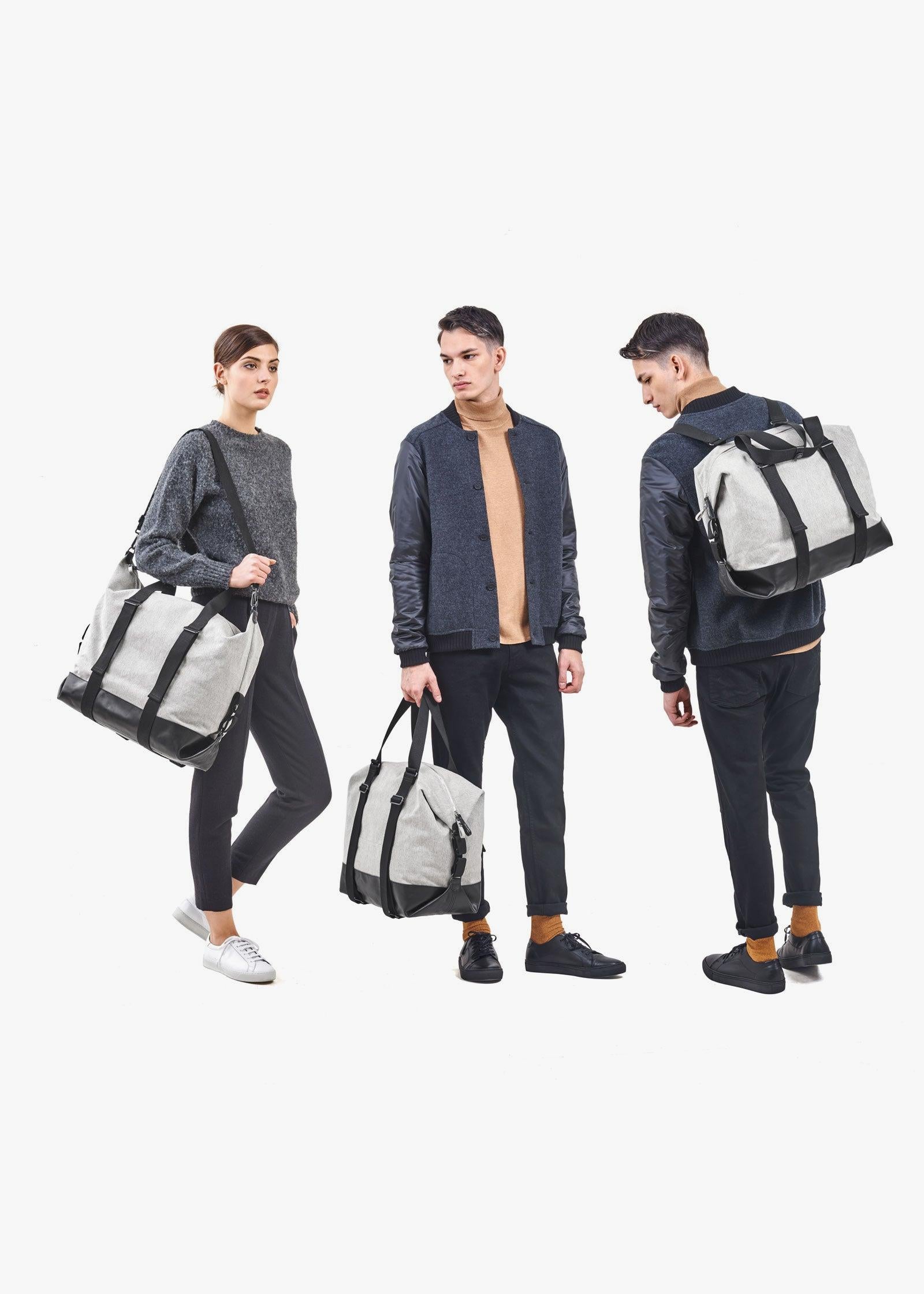 Simple Holdall – Raw Blend Leather Canvas - QWSTION