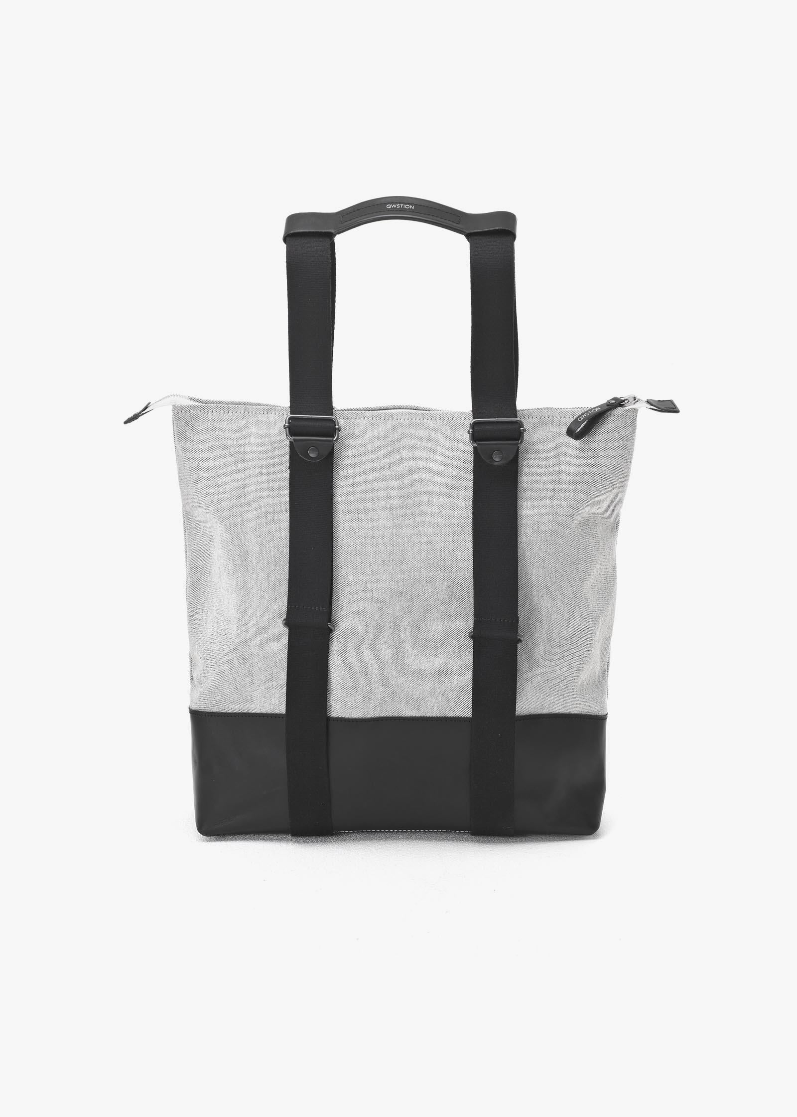 Simple Zipshopper – Raw Blend Leather Canvas - QWSTION