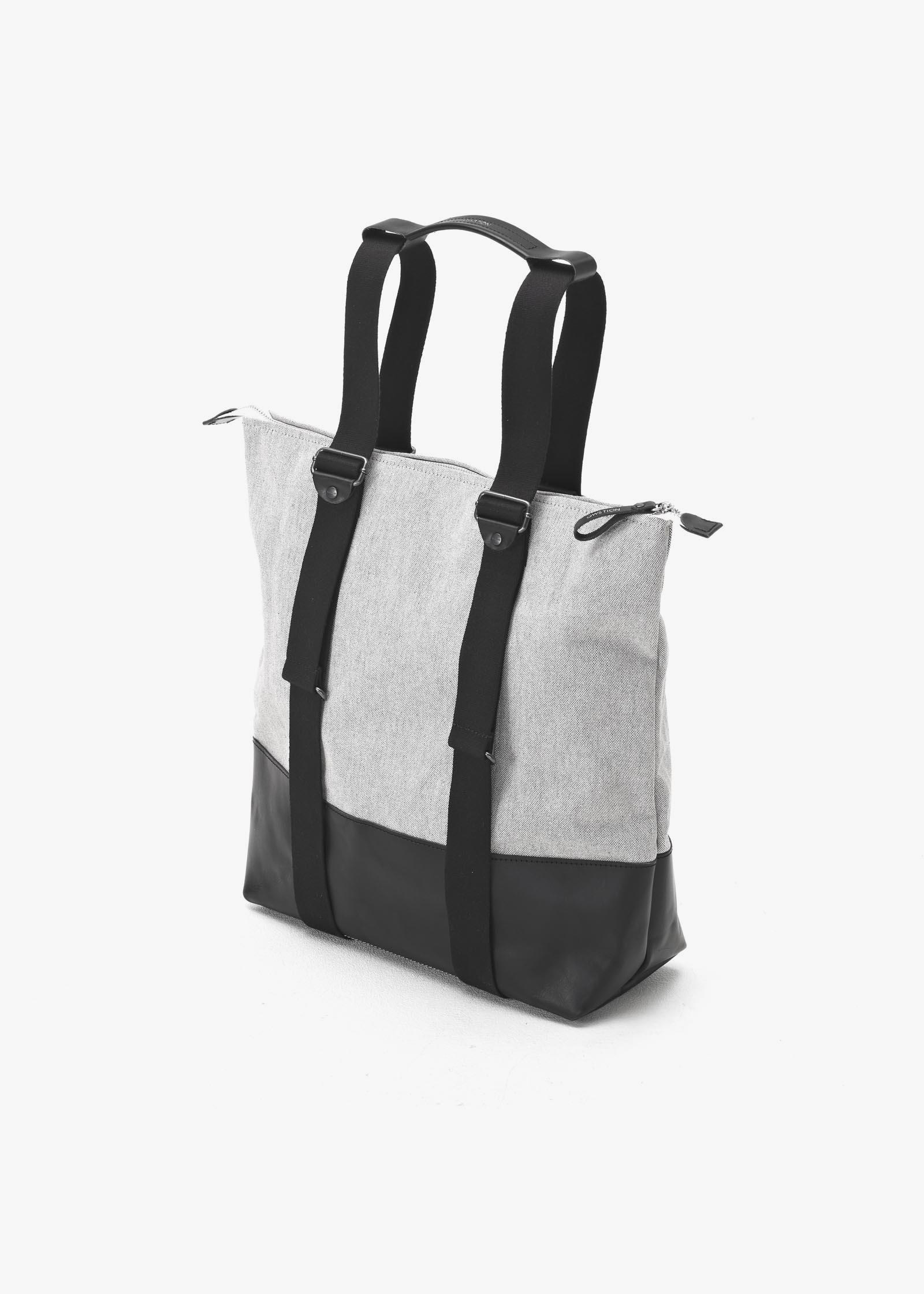 Simple Zipshopper – Raw Blend Leather Canvas - QWSTION