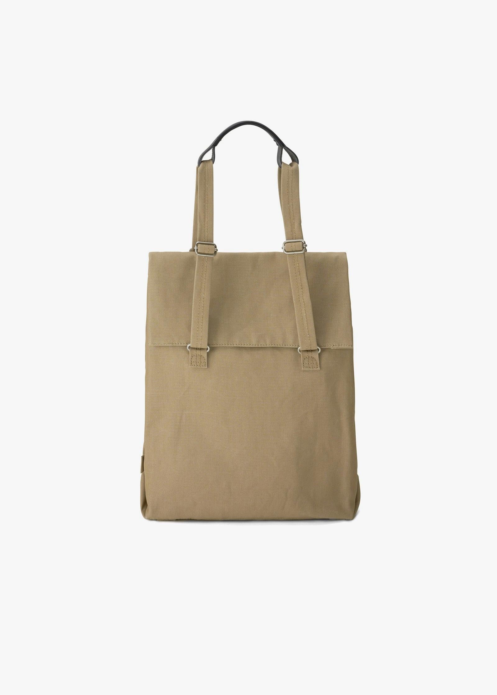 Flap Tote Medium – Sand - QWSTION