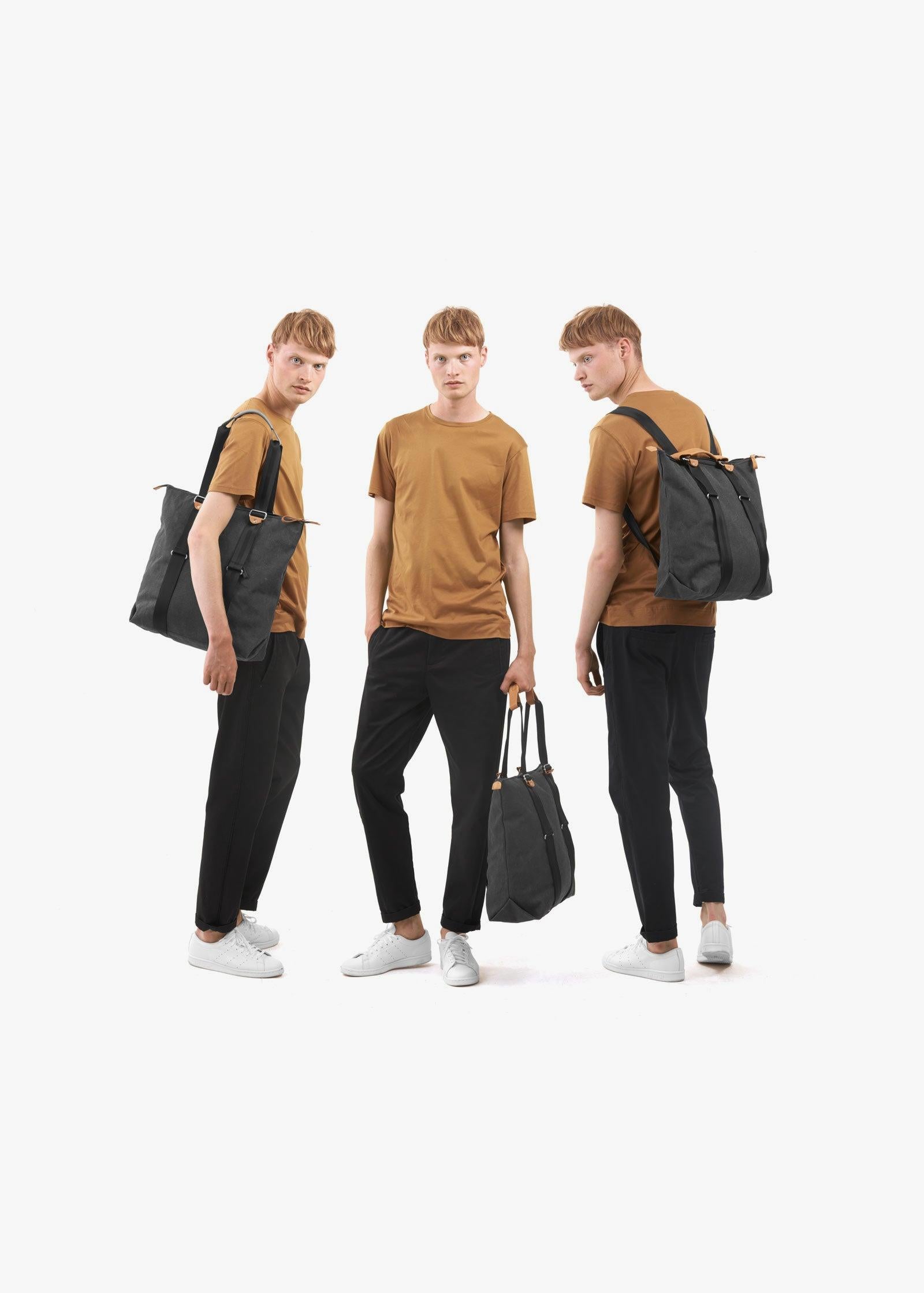 Simple Zipshopper – Washed Black - QWSTION