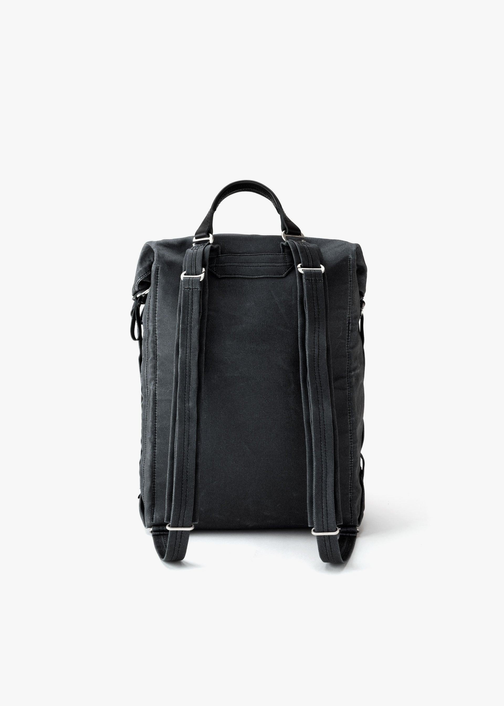 Roll Pack – Waxed Black | Bags | QWSTION